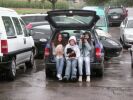 Jeunes Havanese Fan sous la pluie